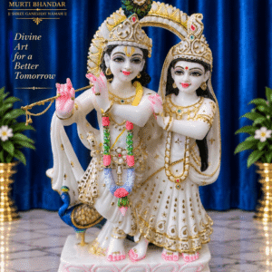 jugal radhakrishna marble statue2ft (1)
