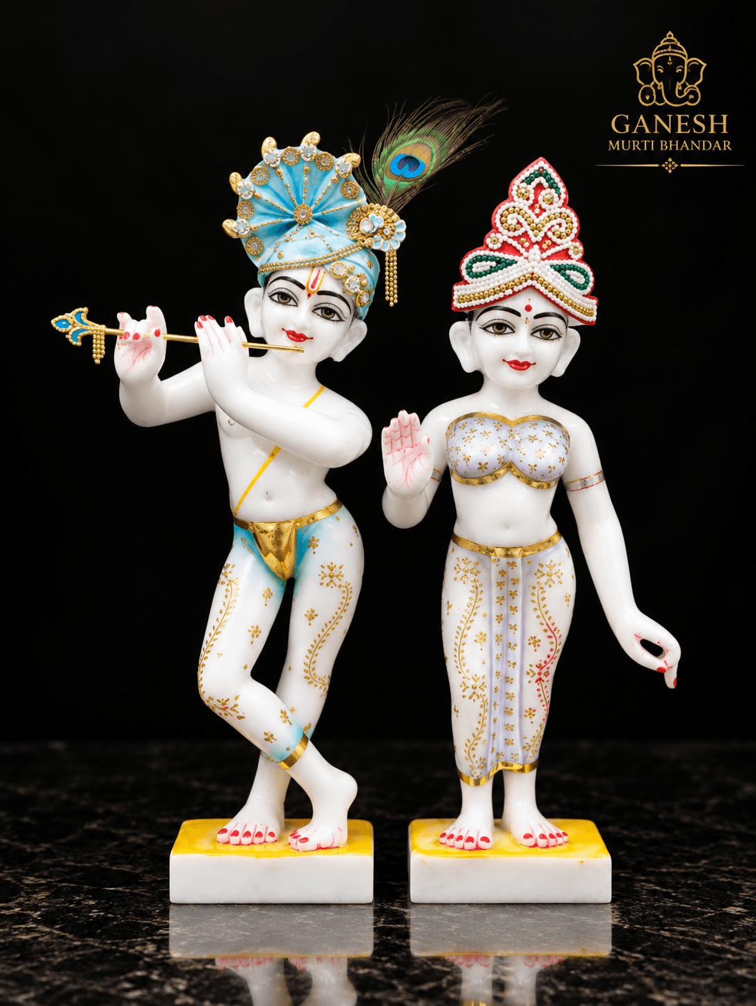 18inch makrana marble iskcon radha krishna statue 18inch makrana marble iskcon radha krishna statue
