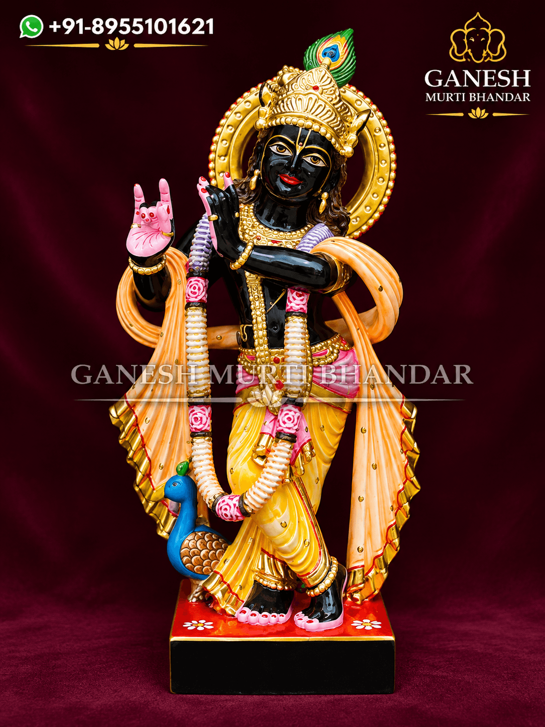 krishna ji marble statue