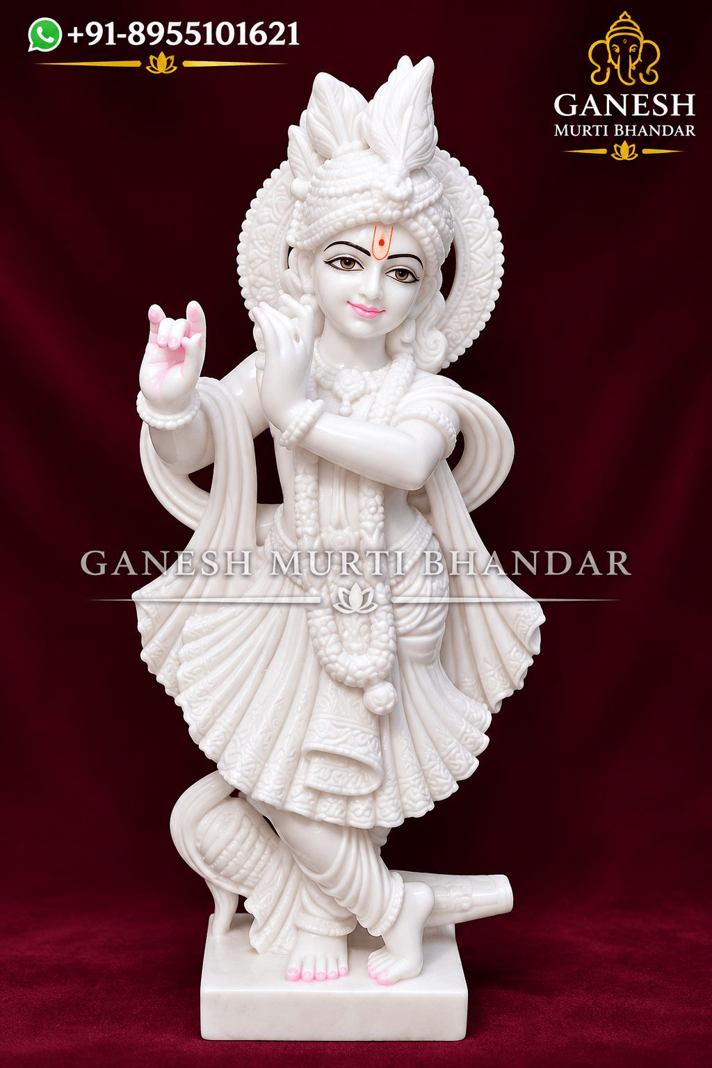 krishna marble statue for home