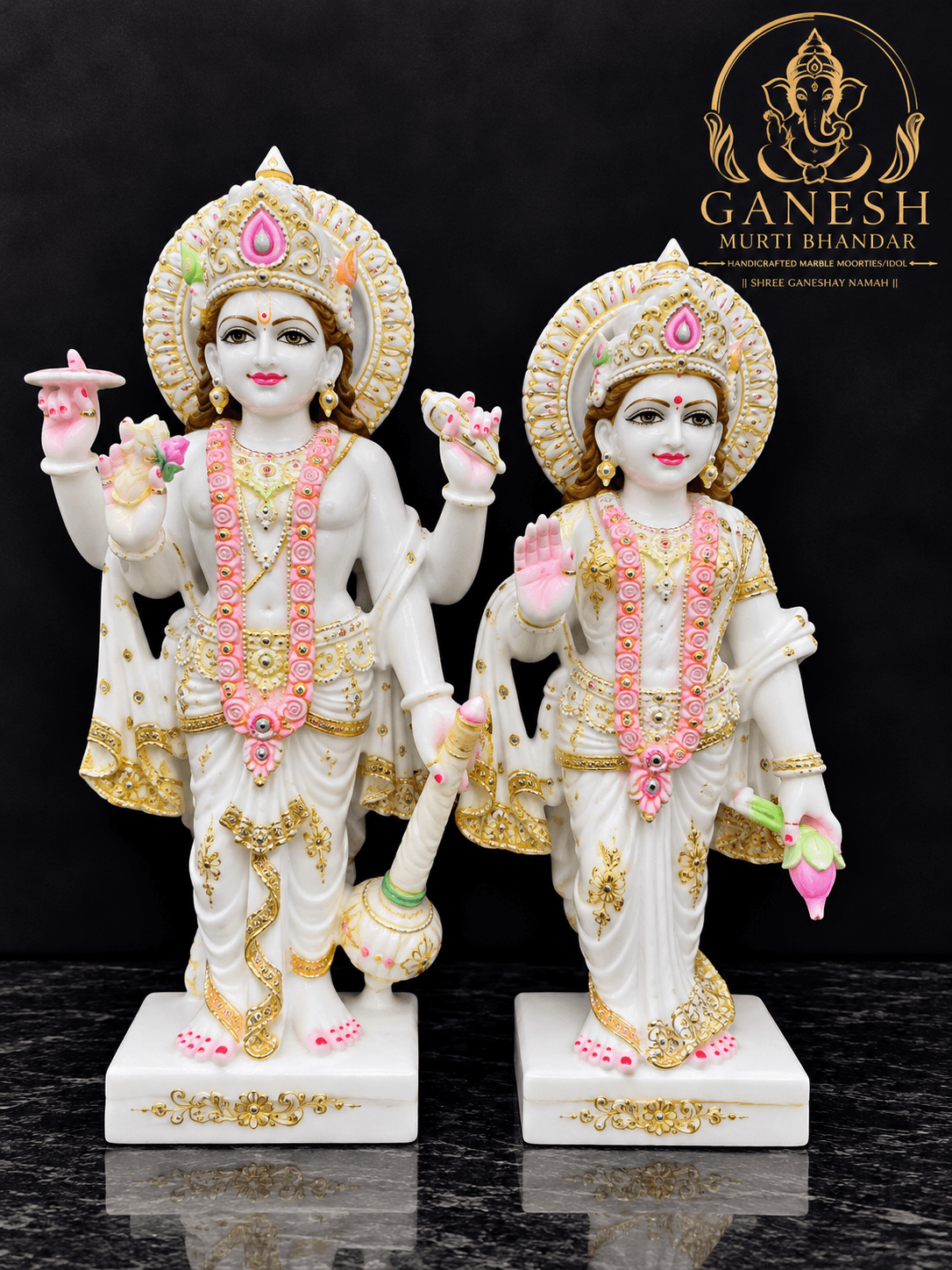 laxmi nararayan marble statue